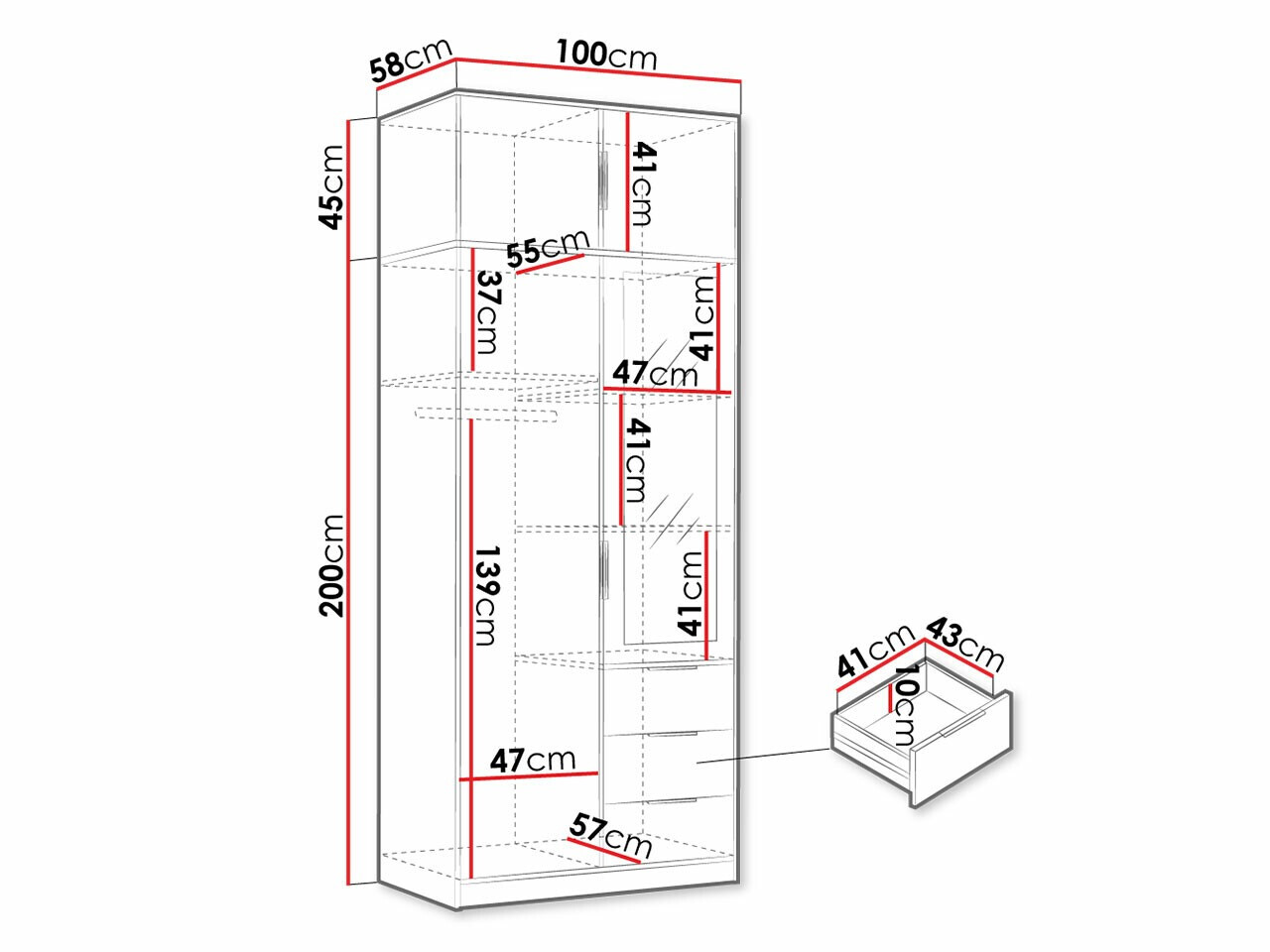 Kledingkast Ophdome 106