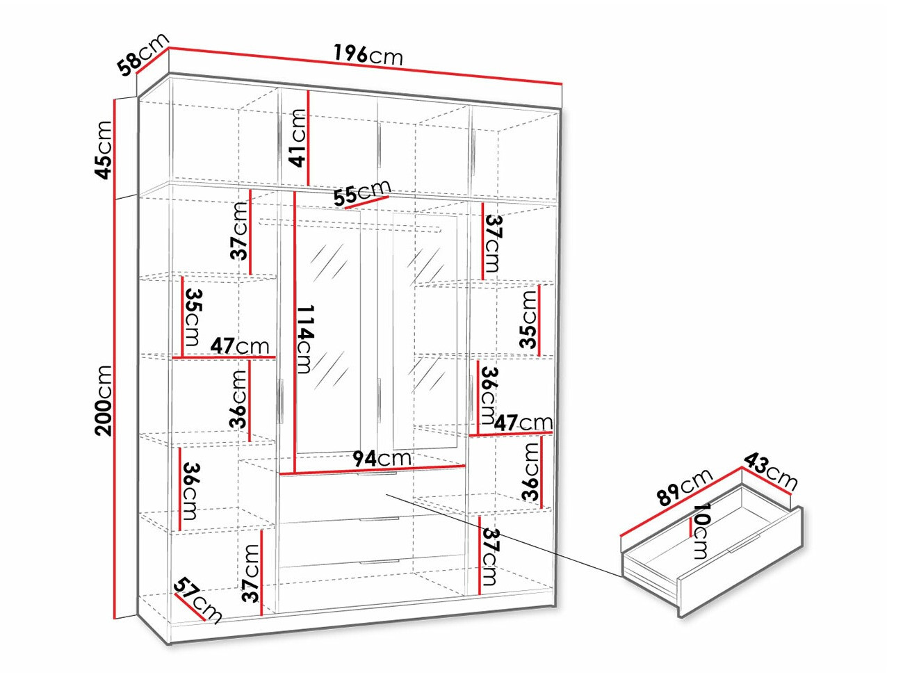 Kledingkast Ophdome 107