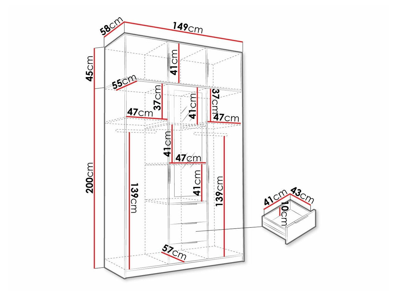 Kledingkast Ophdome 108