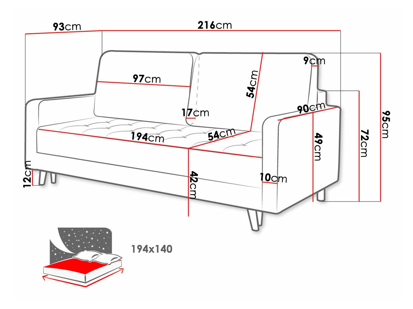 Slaapbank Independence 102 (Kronos 19)