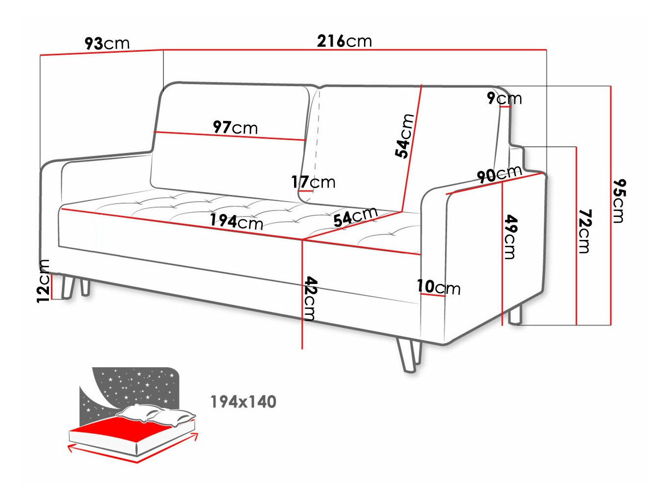 Slaapbank Independence 102 (Kronos 29)