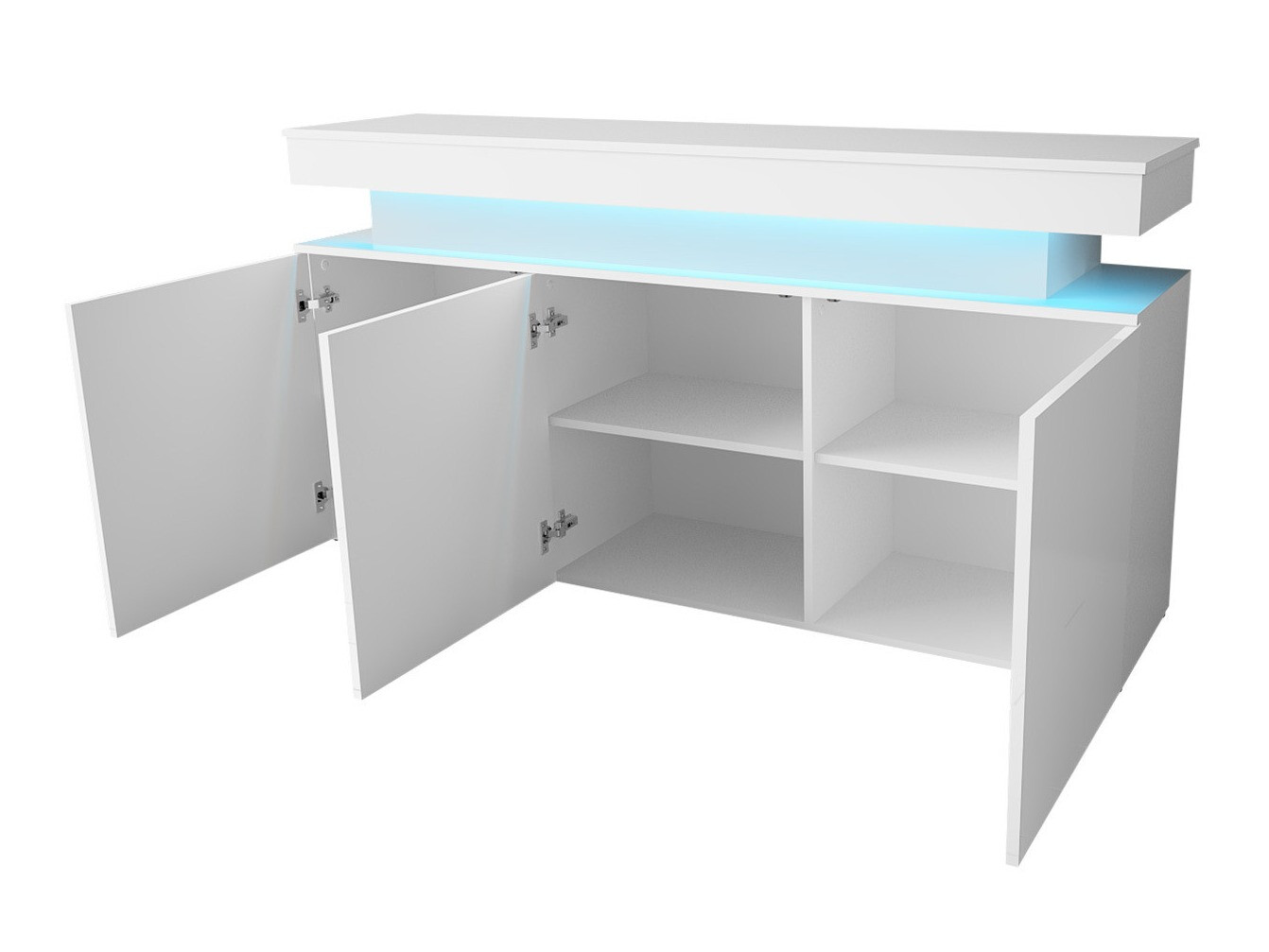 Dressoir Monfero (Zwart + Glanzend zwart)