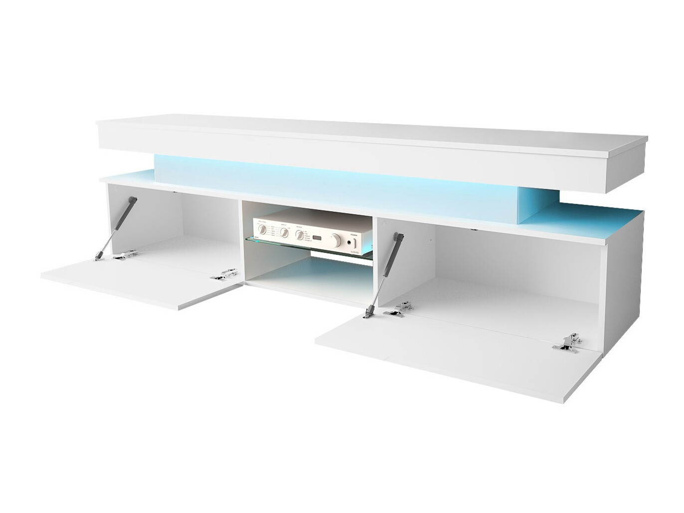 Woonkamerset Monfero 105 (Zwart + Glanzend zwart)