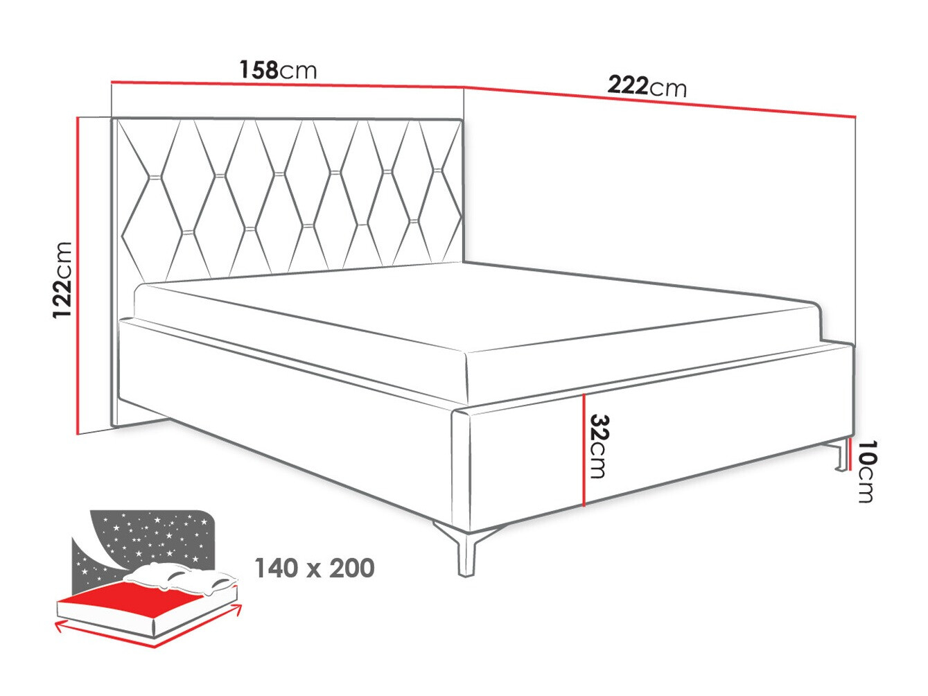Bed Baltimore 192 (Manila 18)