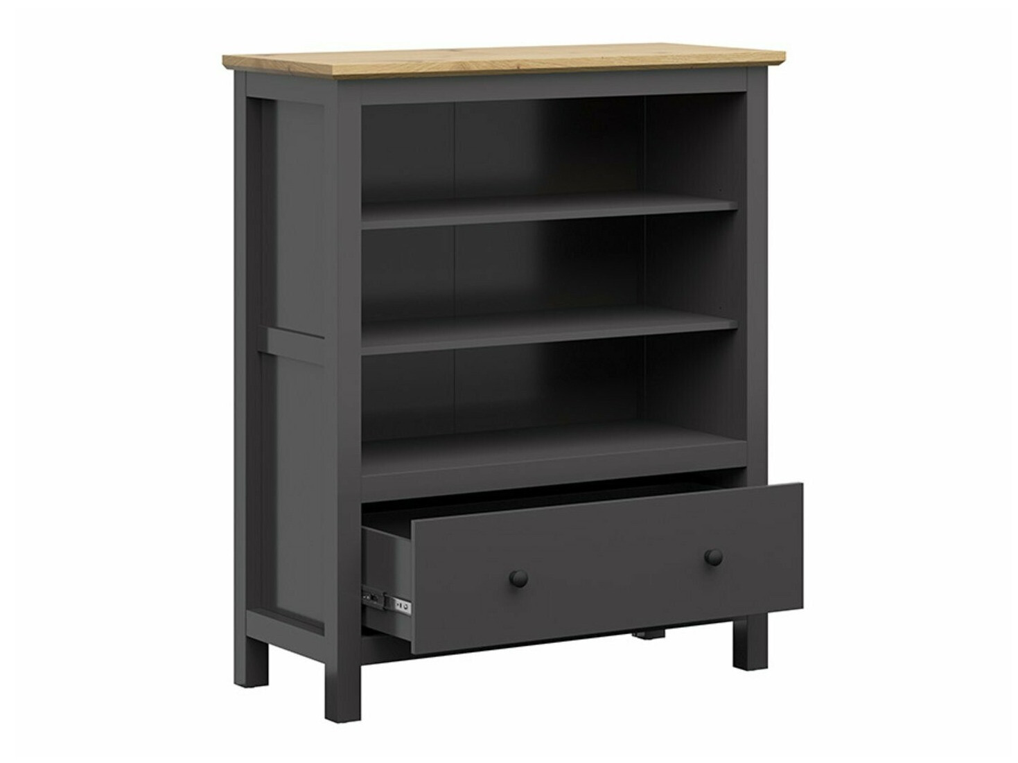 Boekenkast Sordoro 127 (Grafiet + Artisan eiken)