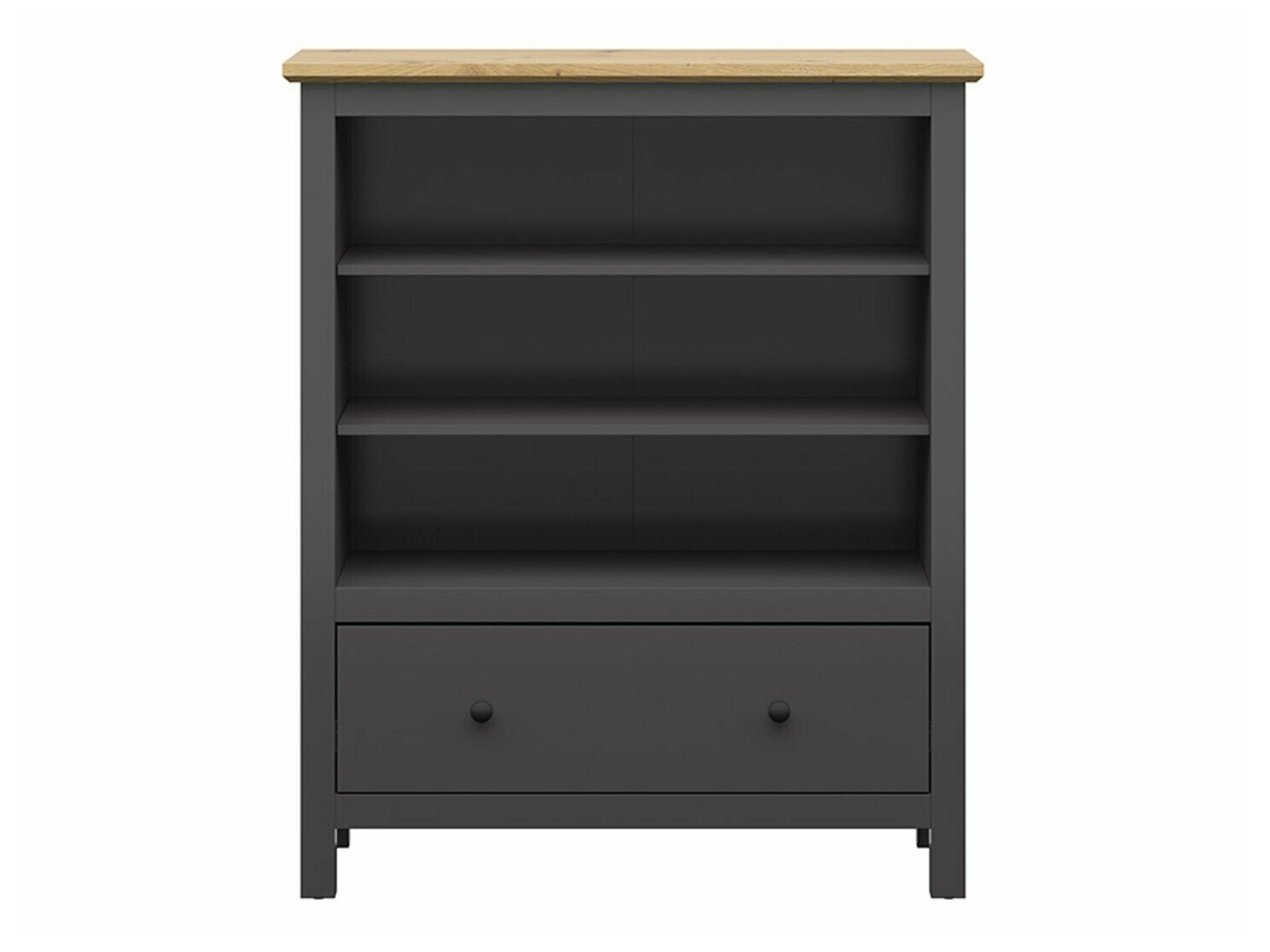 Boekenkast Sordoro 127 (Grafiet + Artisan eiken)