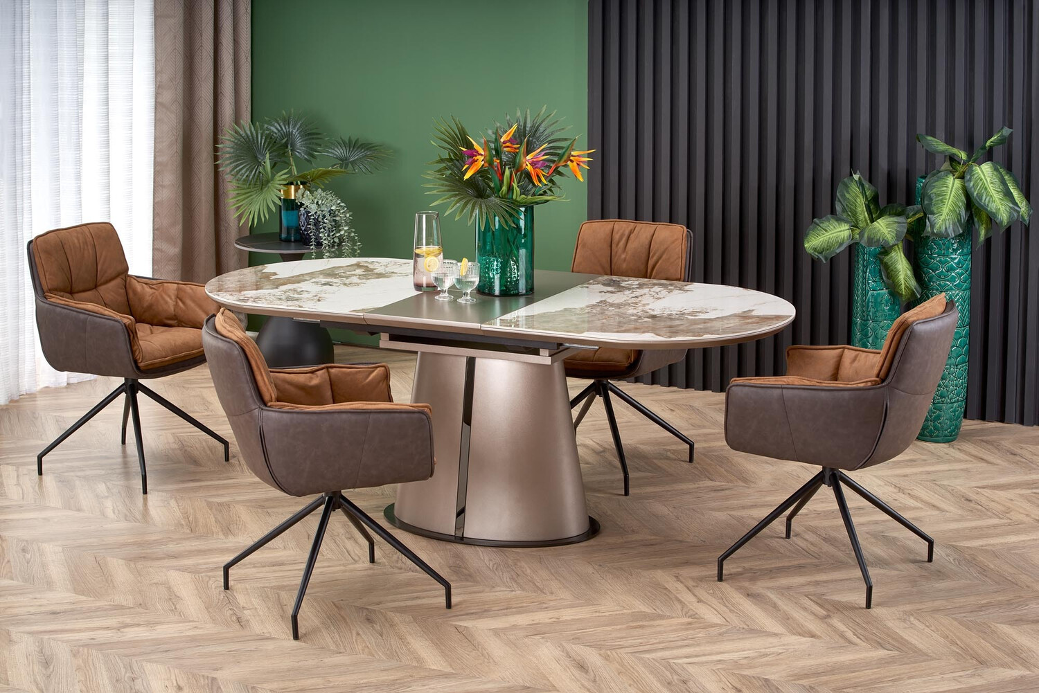 Stoel Houston 1548 (Bruin + Donkerbruin)