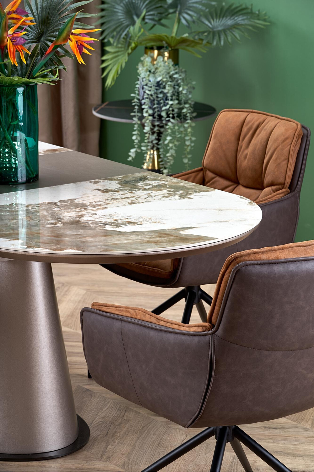 Stoel Houston 1548 (Bruin + Donkerbruin)