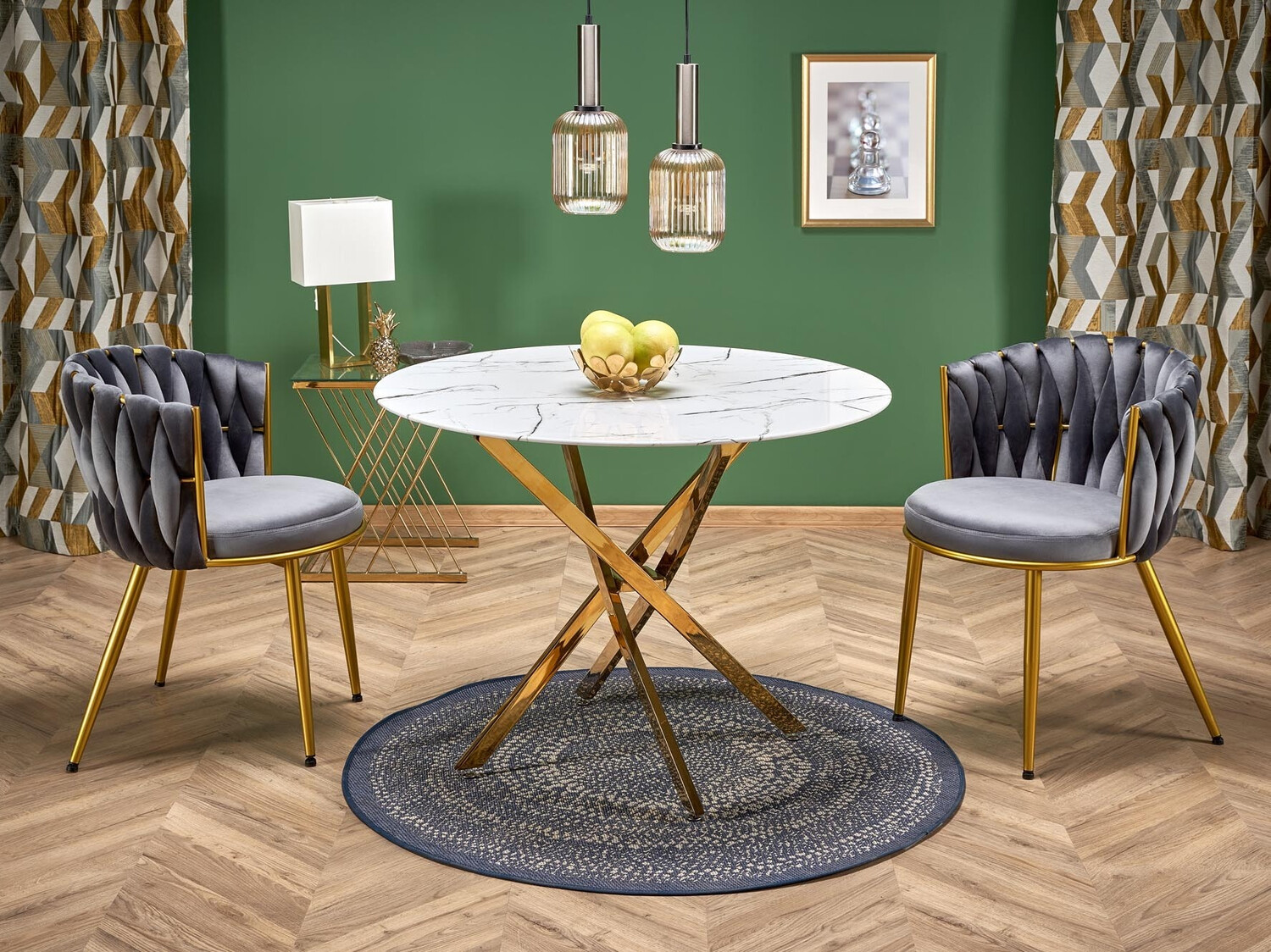 Stoel Houston 1506 (Grijs + Gouden)