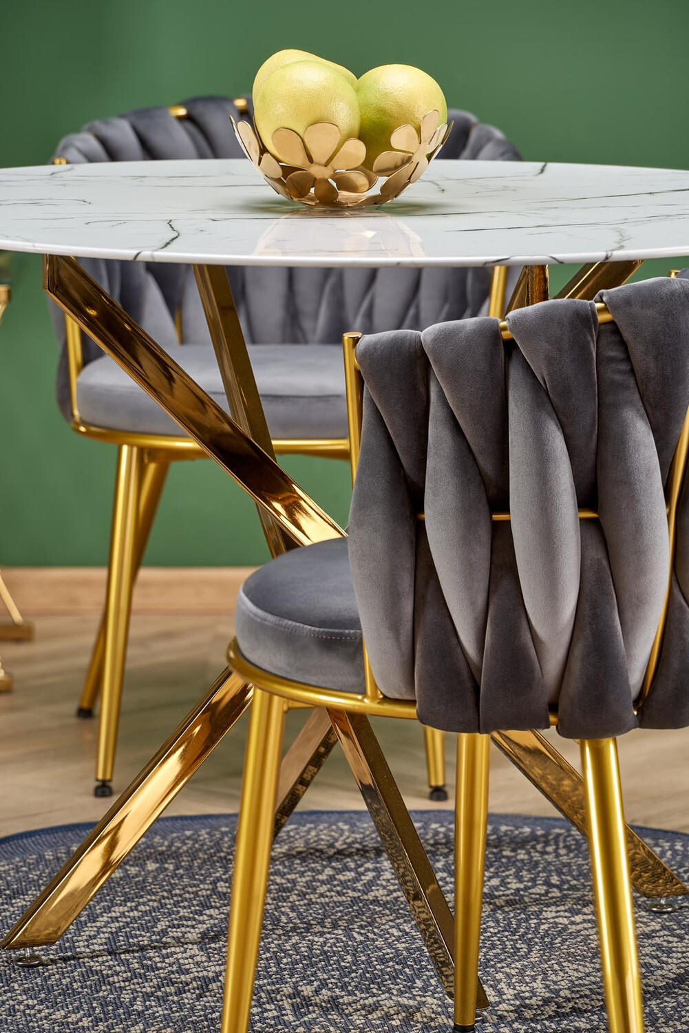 Stoel Houston 1506 (Grijs + Gouden)