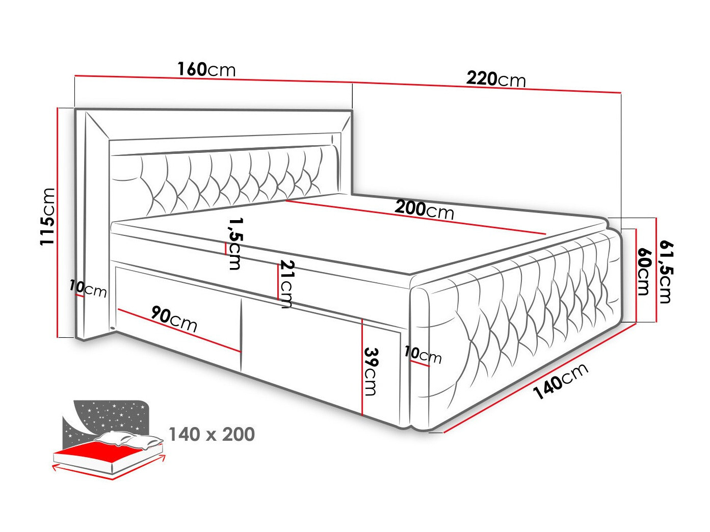 Boxspring Nashville 131