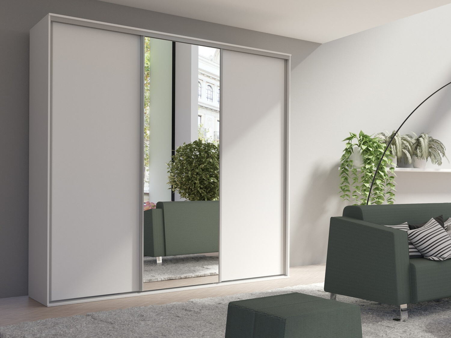 Kledingkast Murrieta 181 (Wit)