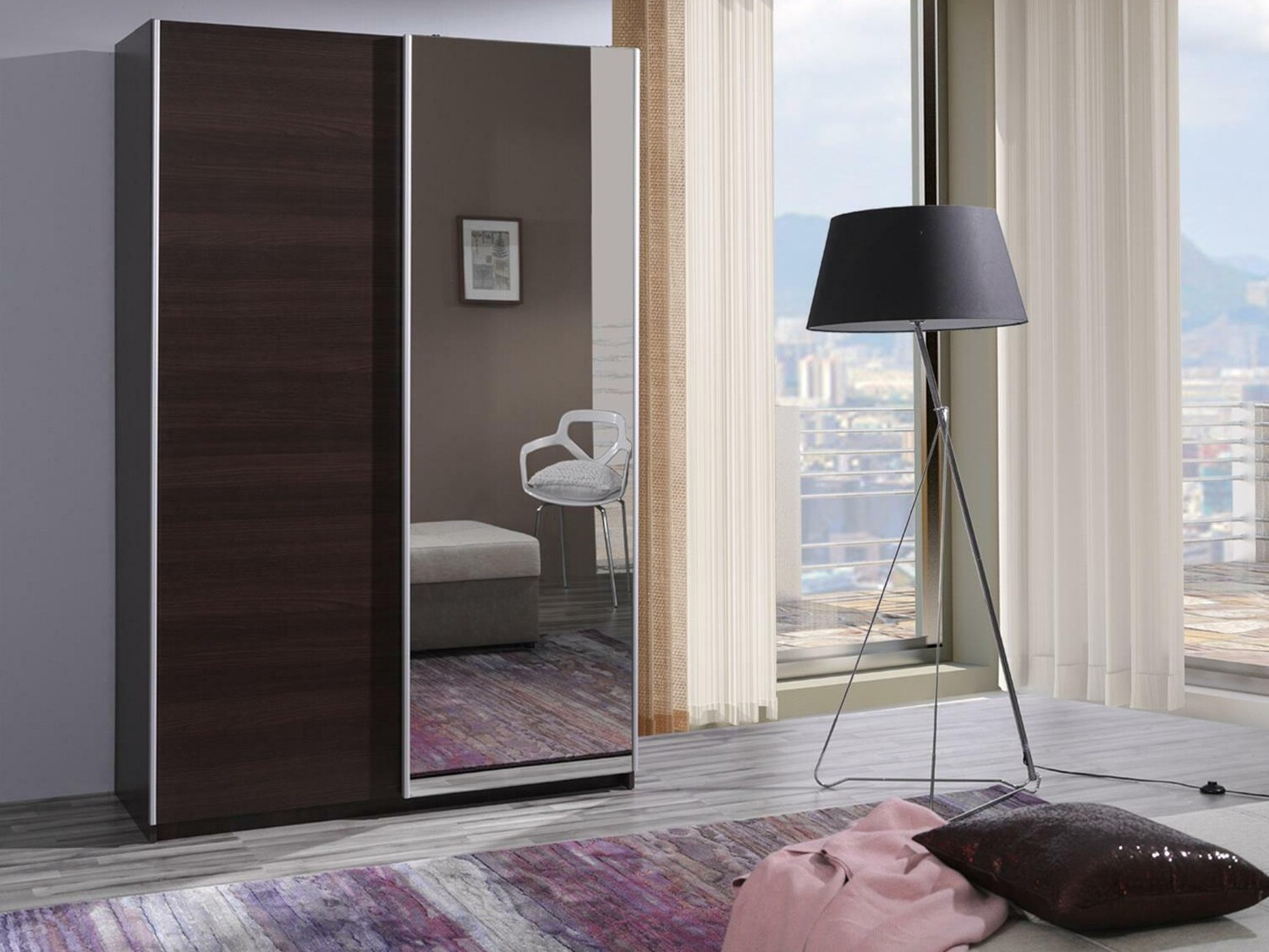 Kledingkast Murrieta 112 (Wengé)