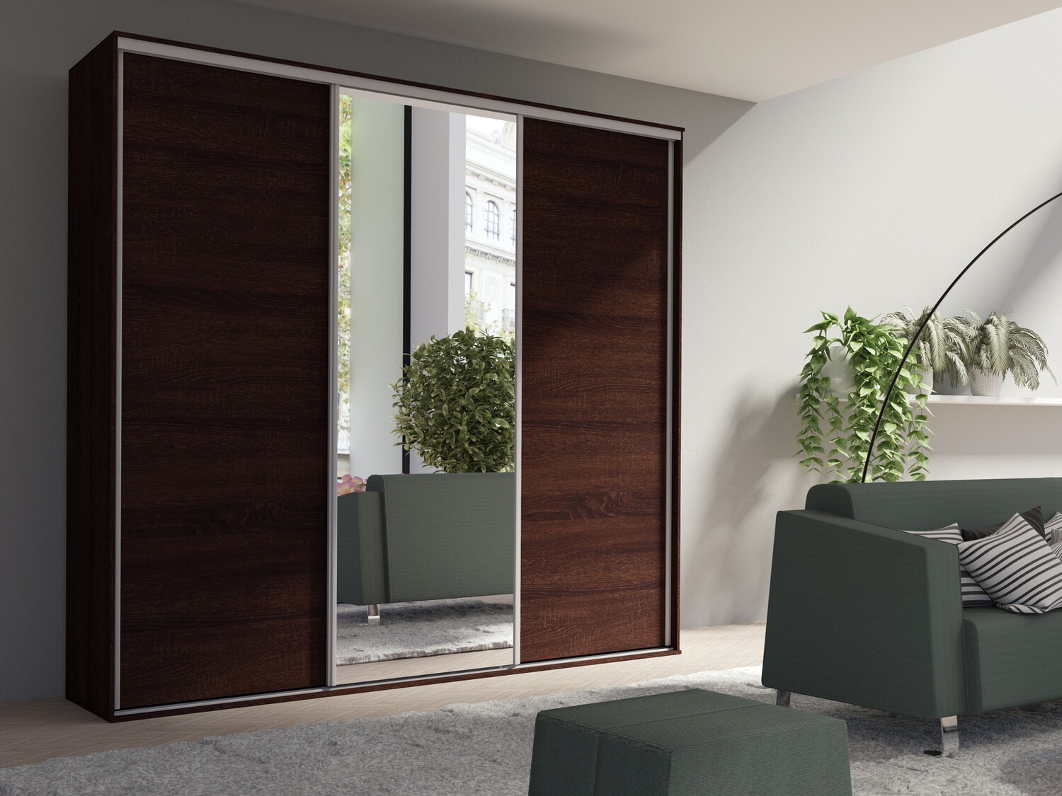 Kledingkast Murrieta 145 (Donker Sonoma eik)