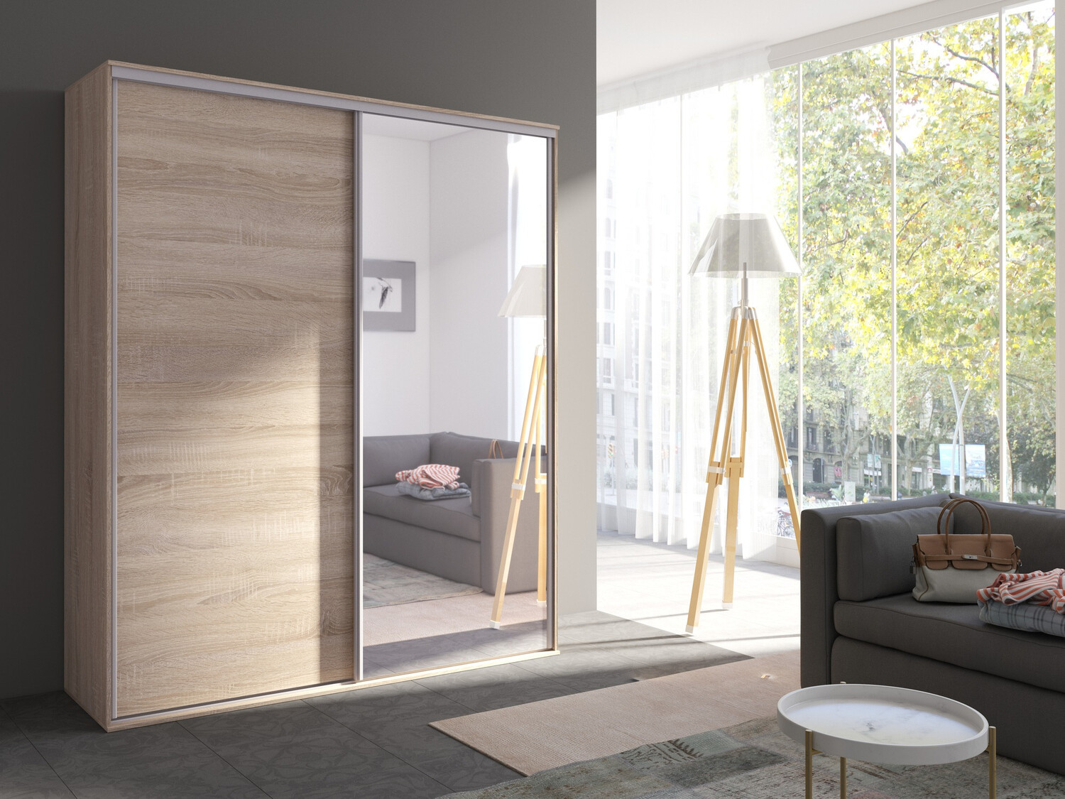 Kledingkast Murrieta 180 (Sonoma eik)