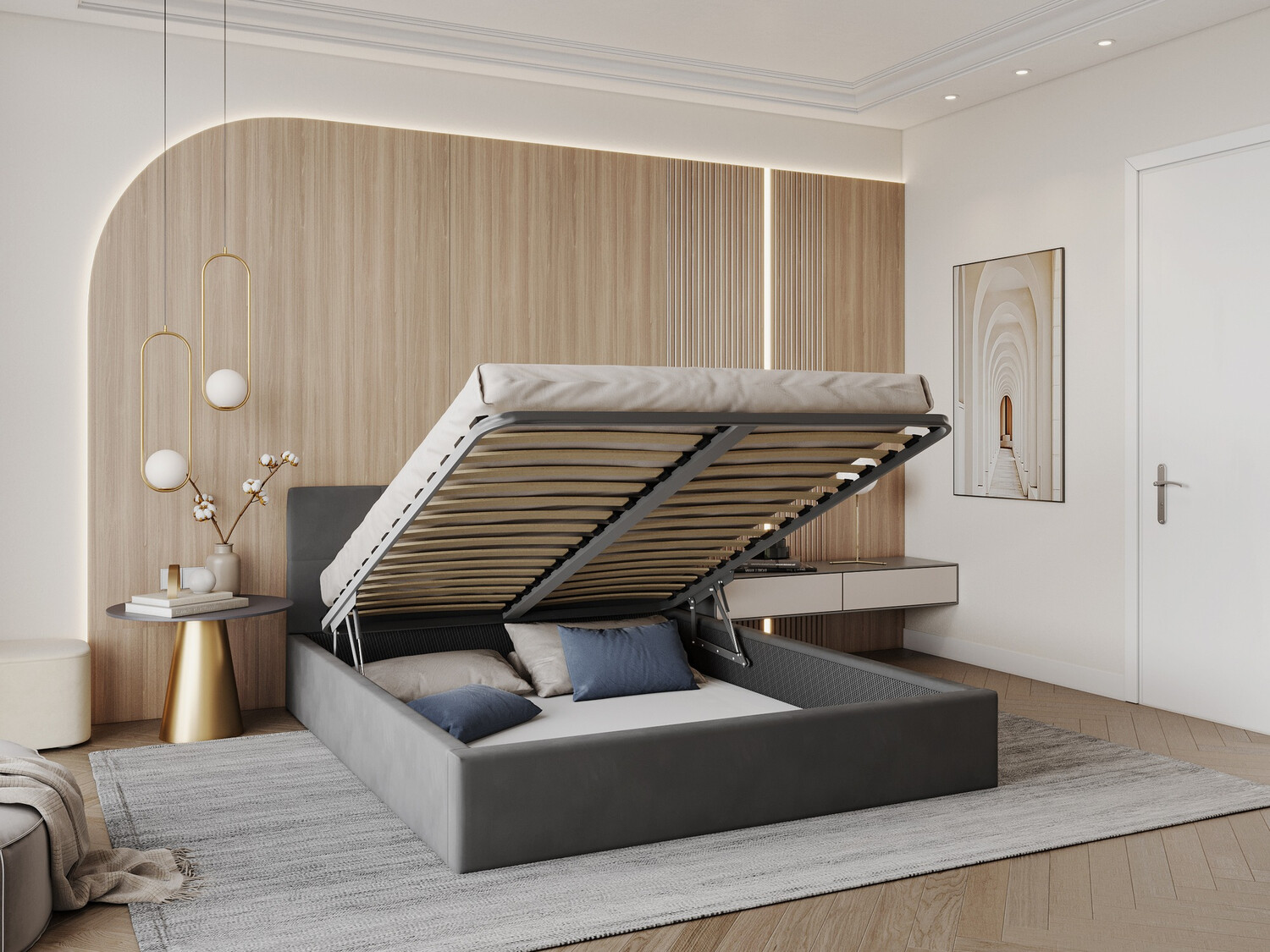 Bed Fairfield 106 (Antraciet)