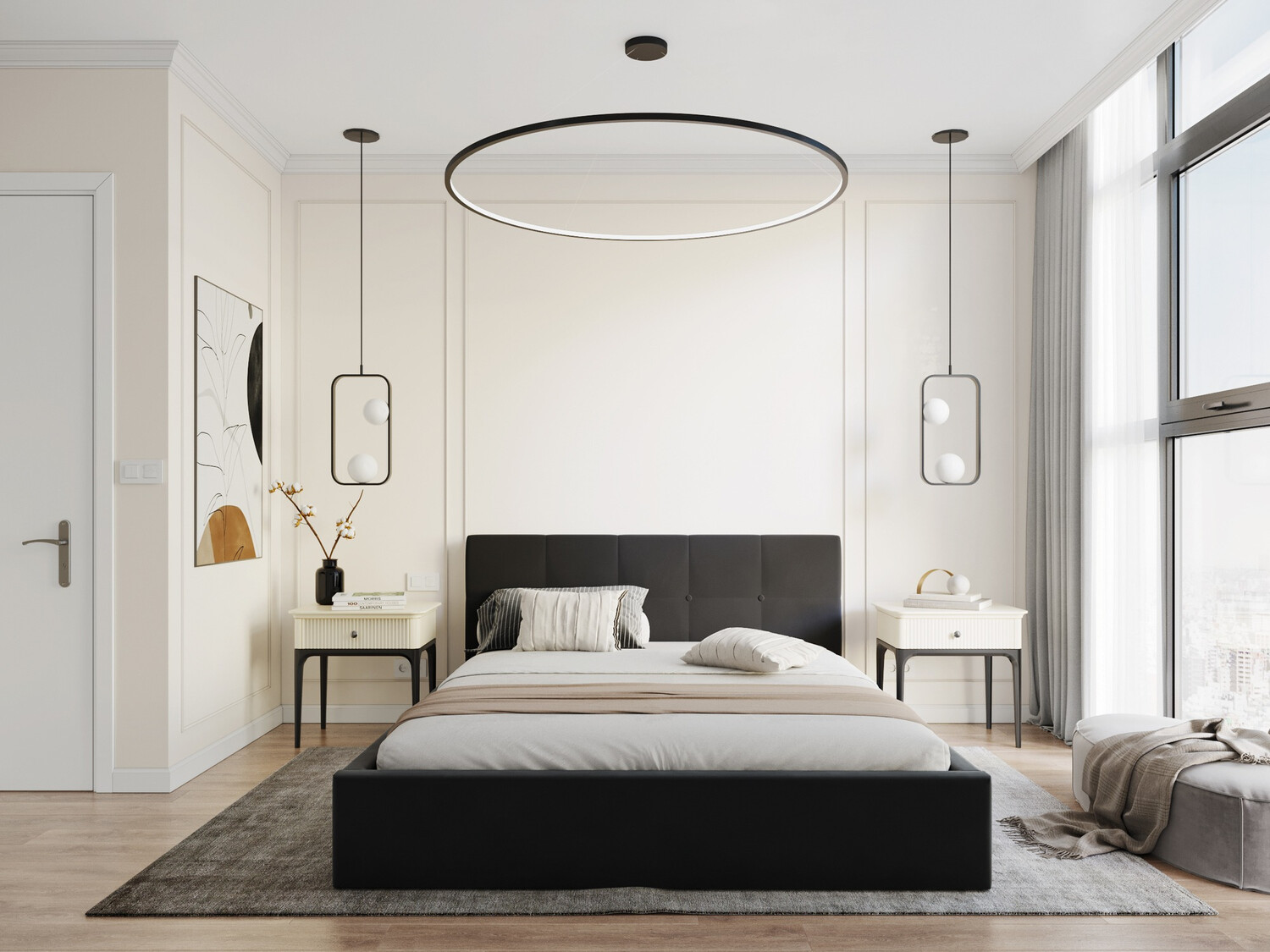 Bed Fairfield 106 (Zwart)