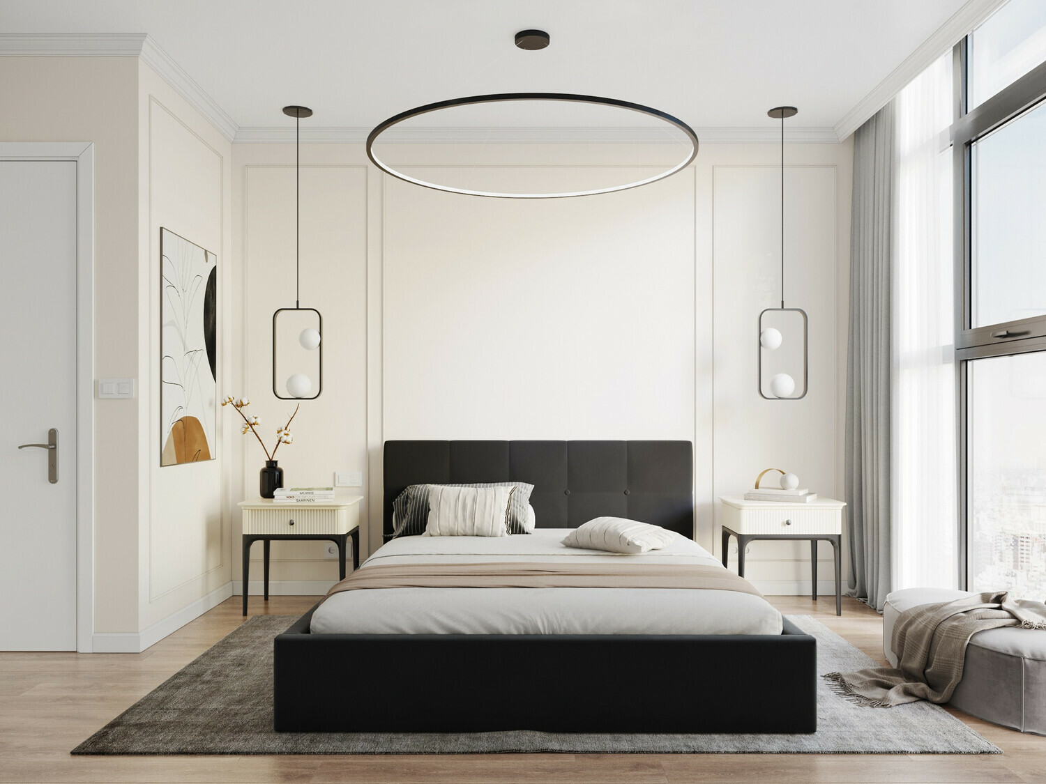 Bed Fairfield 106 (Zwart)