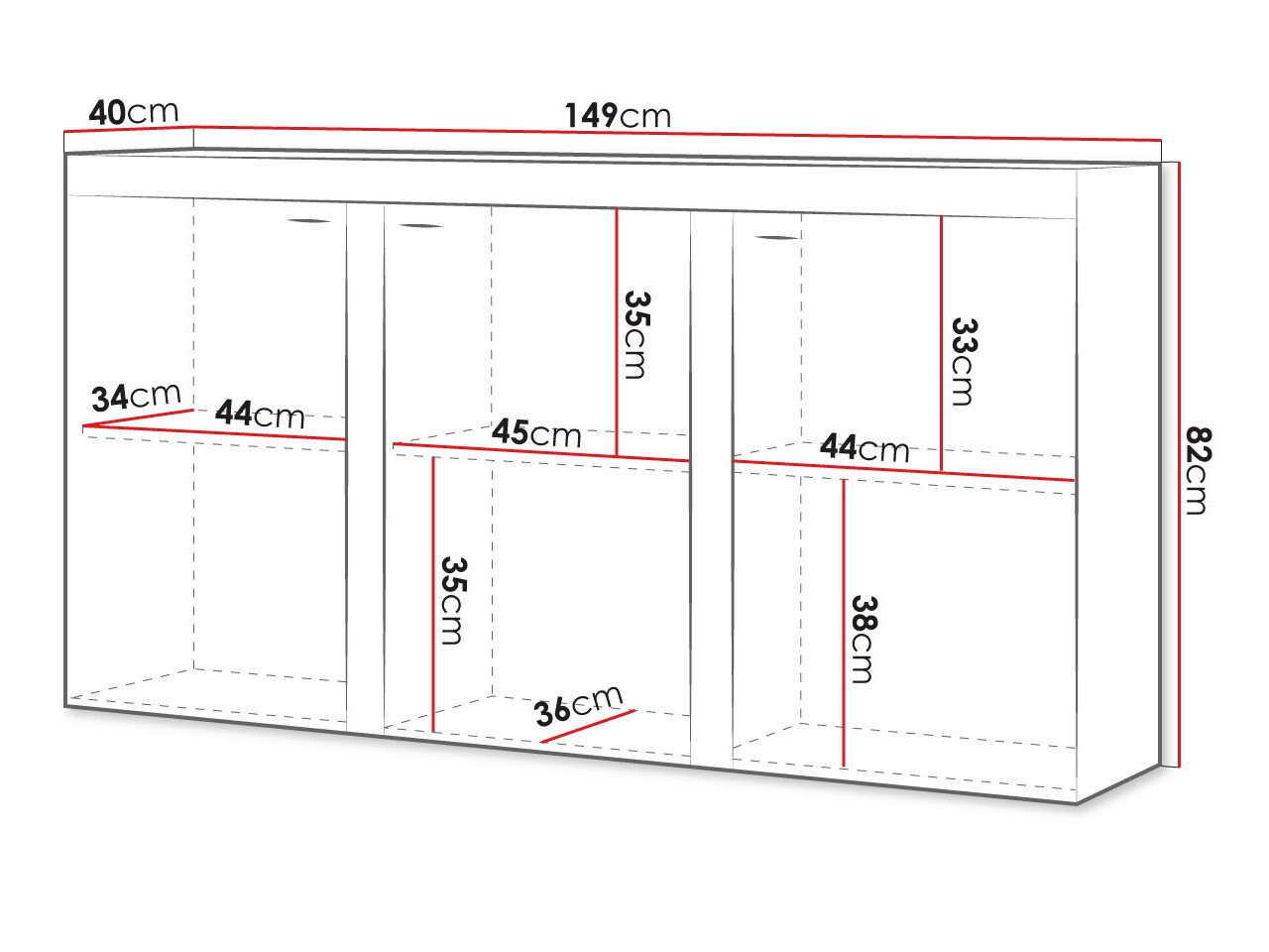 Dressoir Tucson 121 (Sonoma eik)