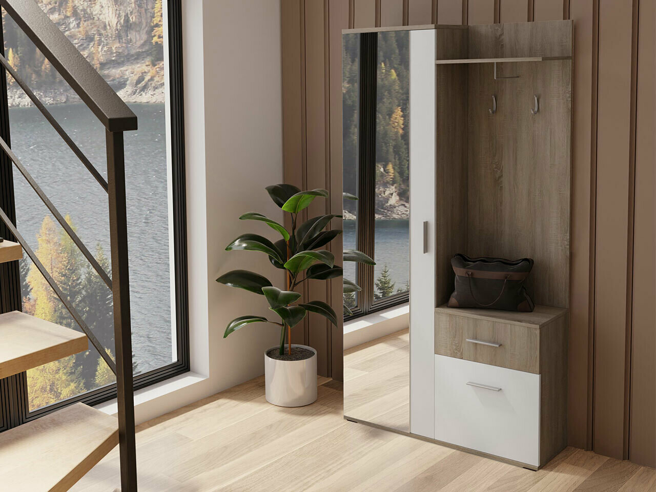 Gangmeubelset Stanton 103 (Truffel + Wit)