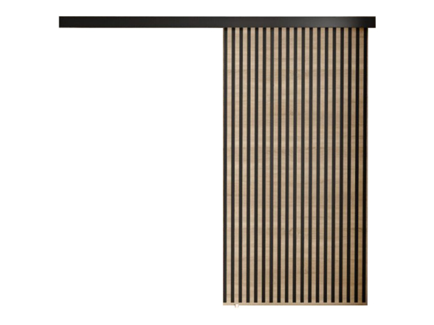 Schuifdeur Dover 204 (Sonoma eik + Zwart)