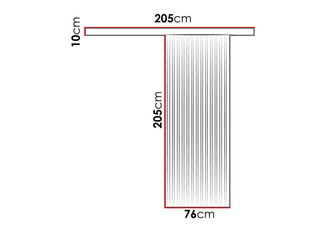 Schuifdeuren Dover 201 (Wit + Zwart)
