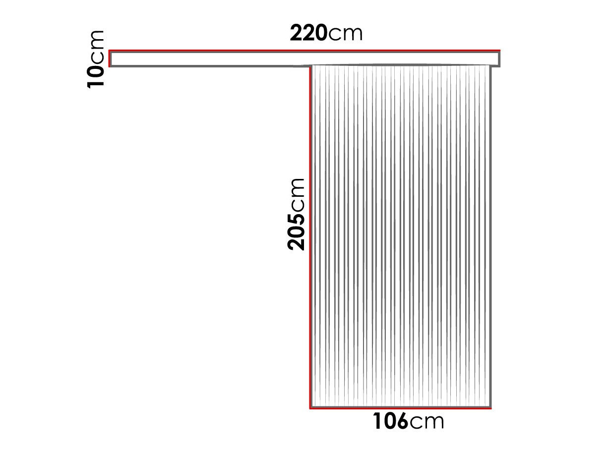 Schuifdeuren Dover 204 (Antraciet + Zwart)