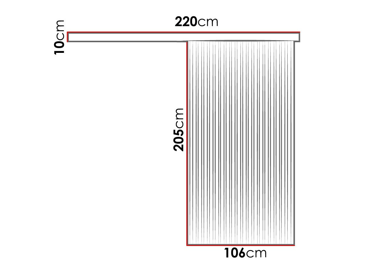 Schuifdeuren Dover 204 (Wit + Zwart)