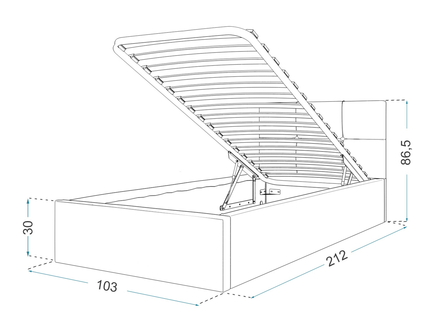 Bed Fairfield 107 (Lichtgroen)
