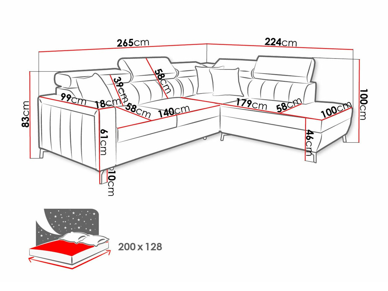Hoekbank Sarasota 148 (Mono 235 + Botanical 36)
