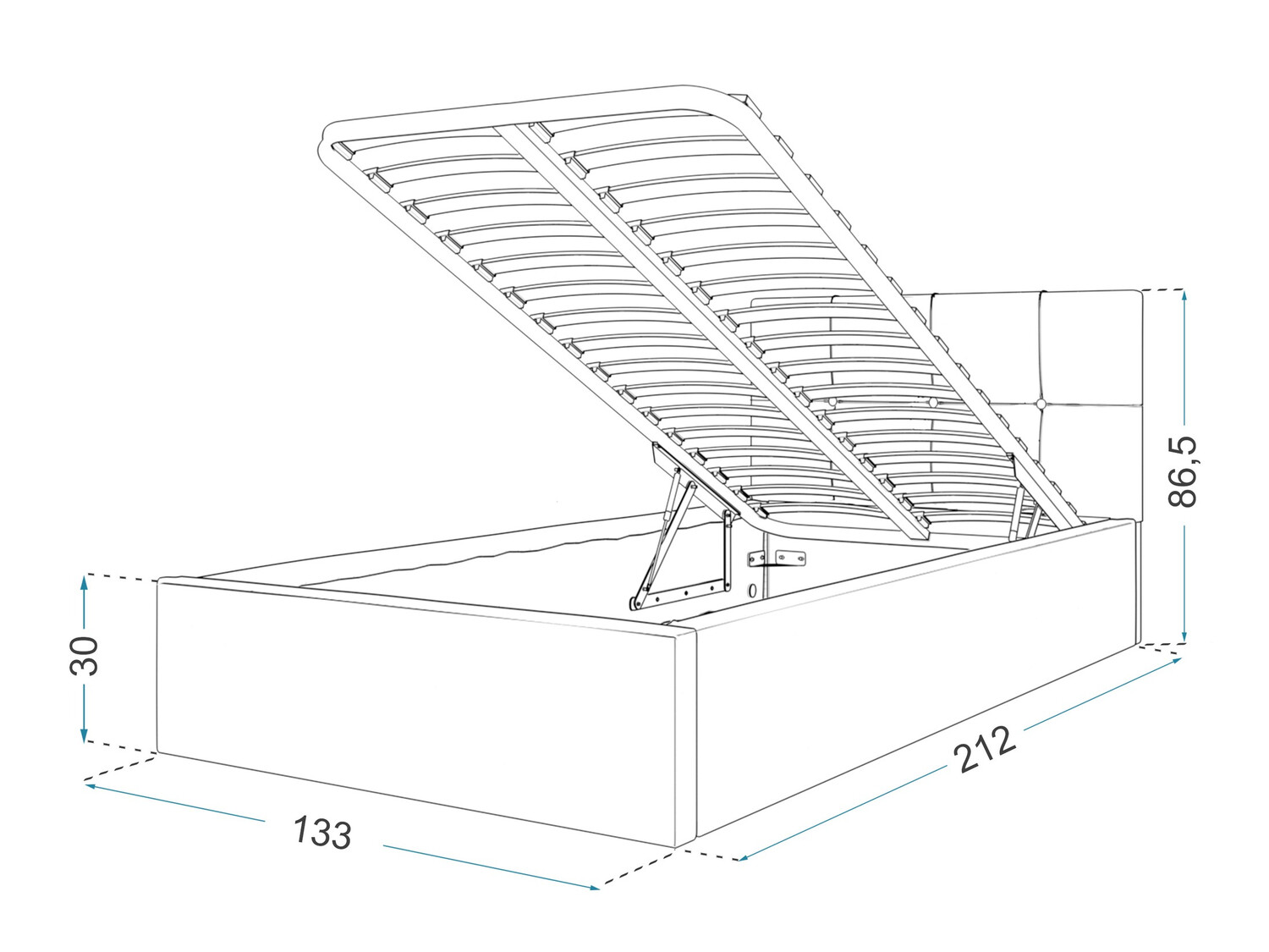 Bed Fairfield 107 (Crème)