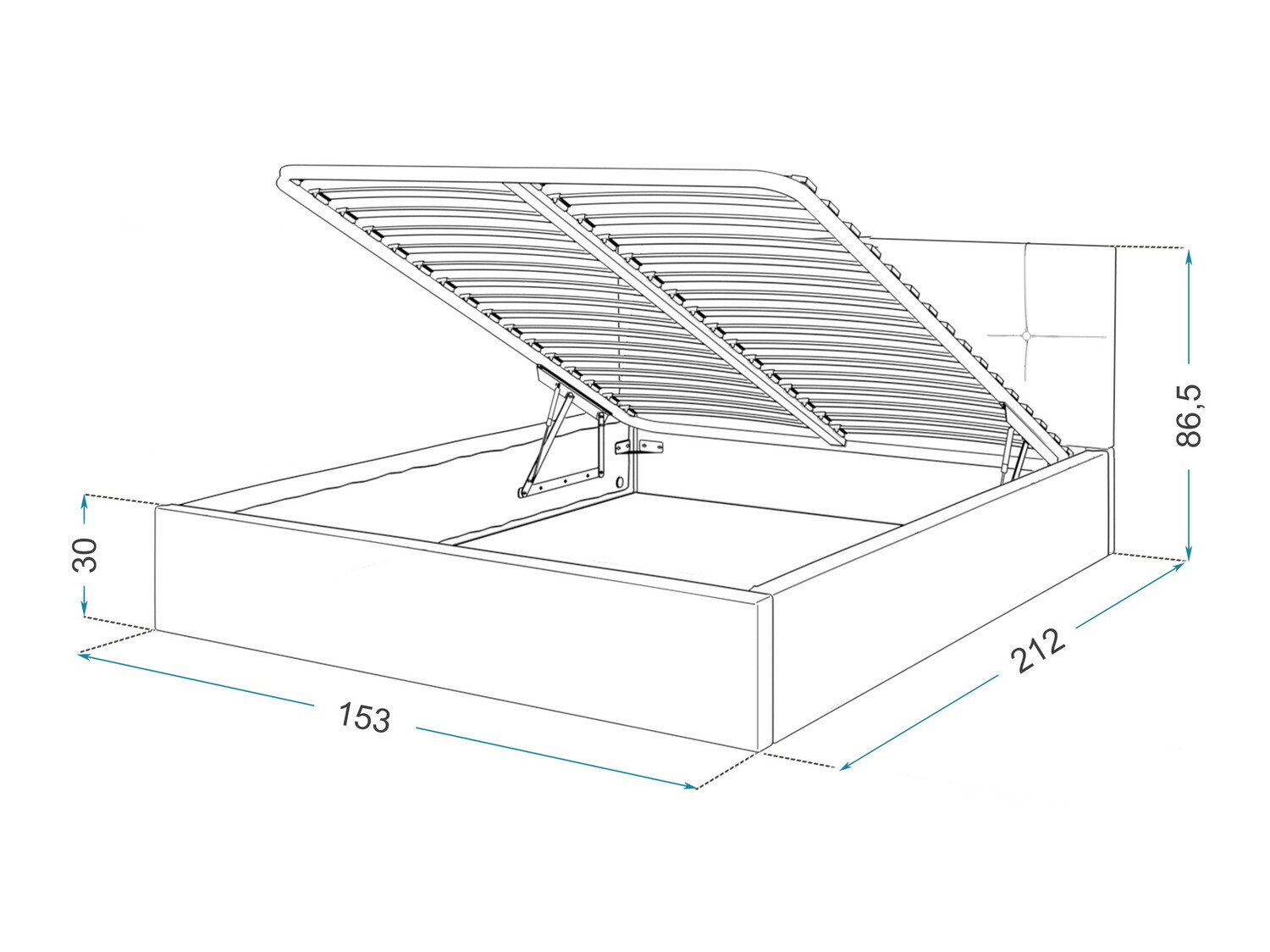 Bed Fairfield 107 (Crème)