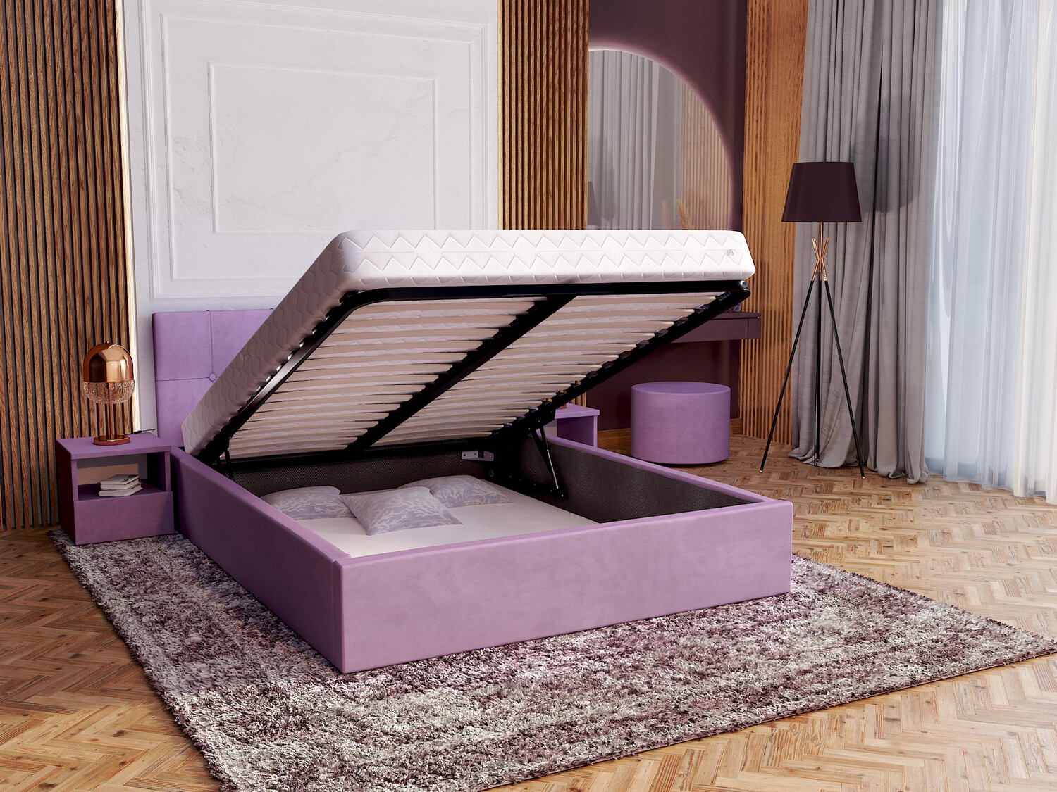 Bed Fairfield 107 (Paars)