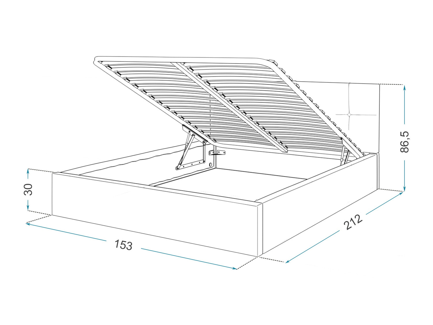Bed Fairfield 107 (Wit)