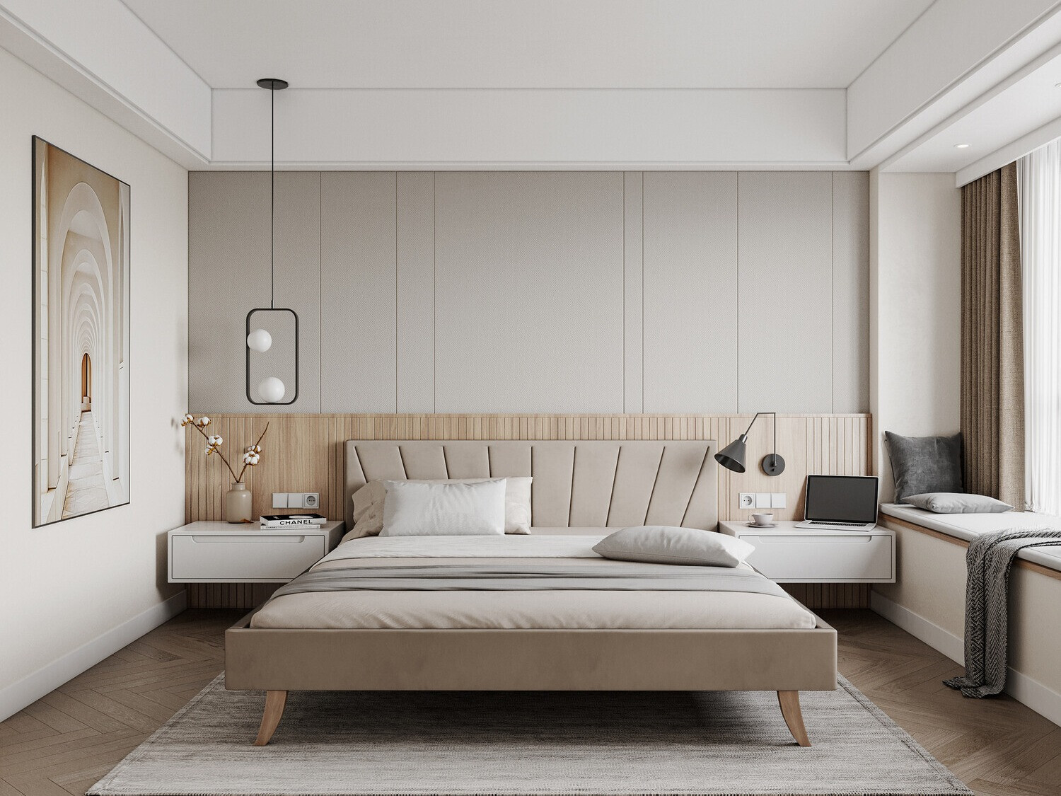 Bed Fairfield 108 (Crème)