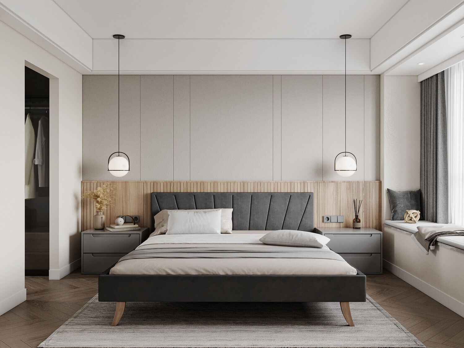 Bed Fairfield 108 (Grafiet)