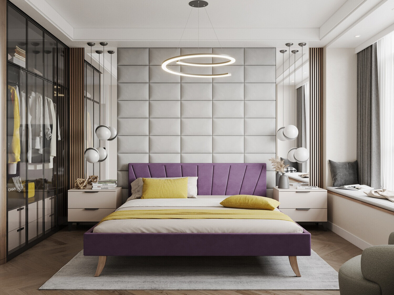 Bed Fairfield 108 (Paars)