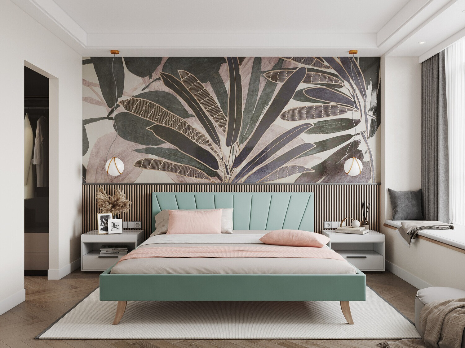 Bed Fairfield 108 (Turquoise)