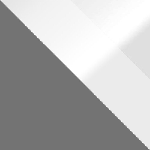 Kledingkast Honolulu 122 (Grafiet + Glanzend wit)