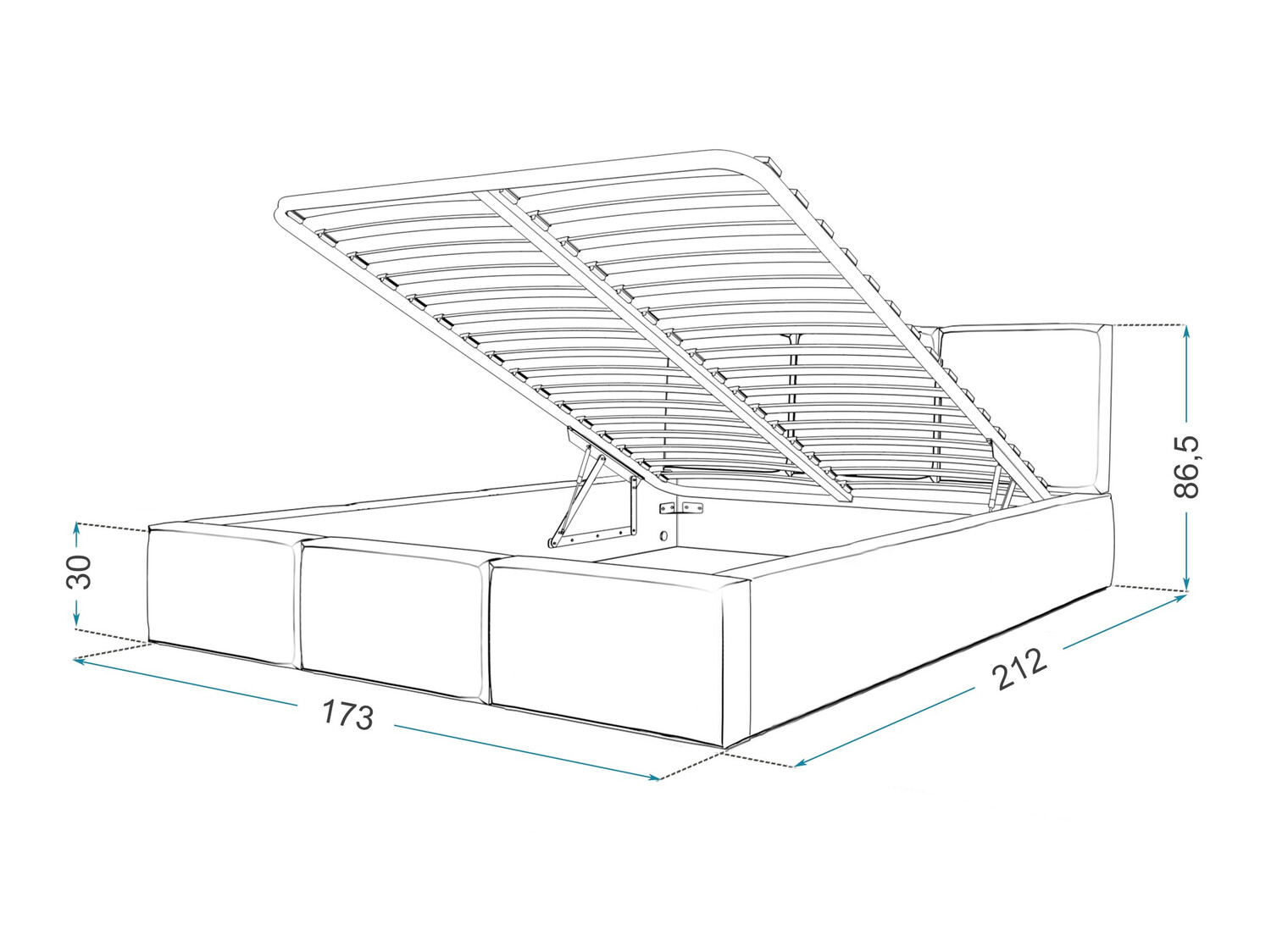 Bed Fairfield 109 (Crème)