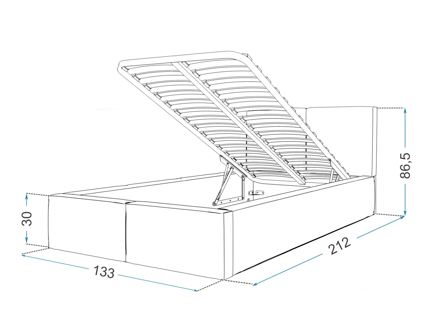Bed Fairfield 109 (Grijs)