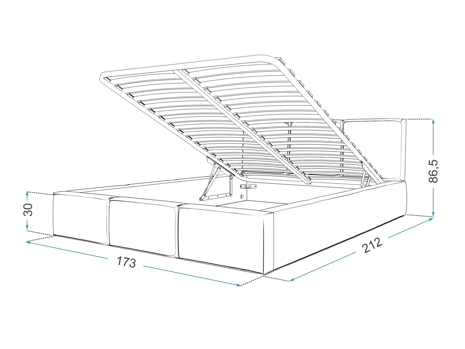 Bed Fairfield 109 (Lichtroze)