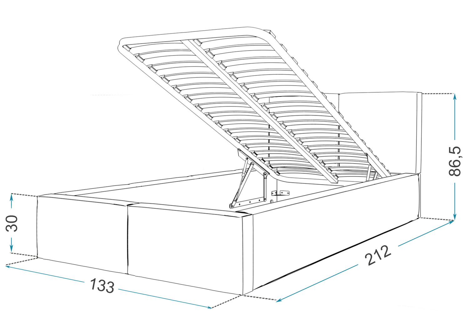 Bed Fairfield 109 (Wit)