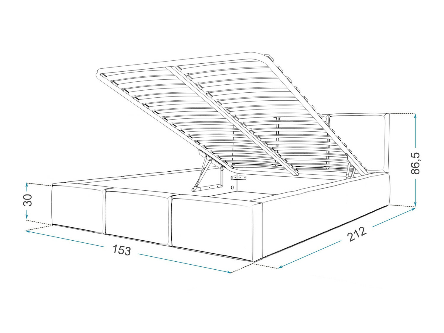 Bed Fairfield 109 (Wit)