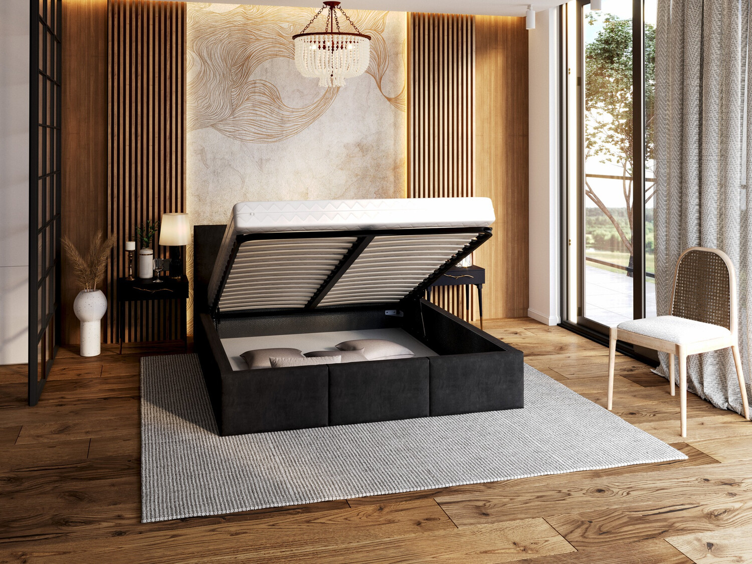 Bed Fairfield 109 (Zwart)