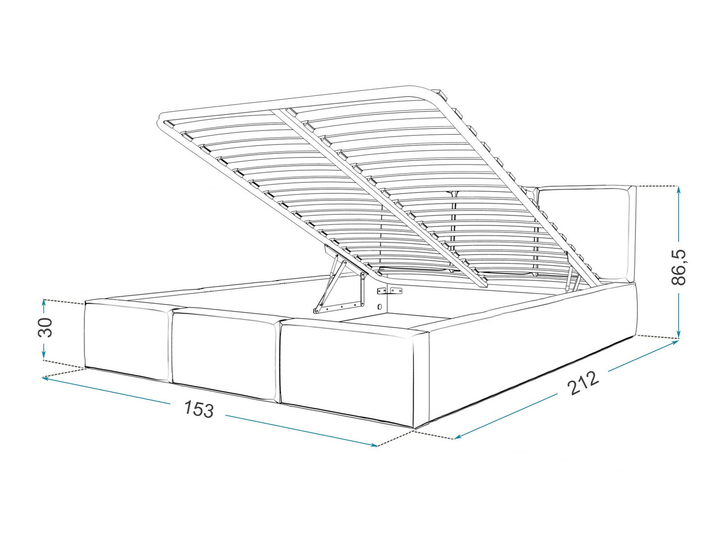 Bed Fairfield 109 (Zwart)