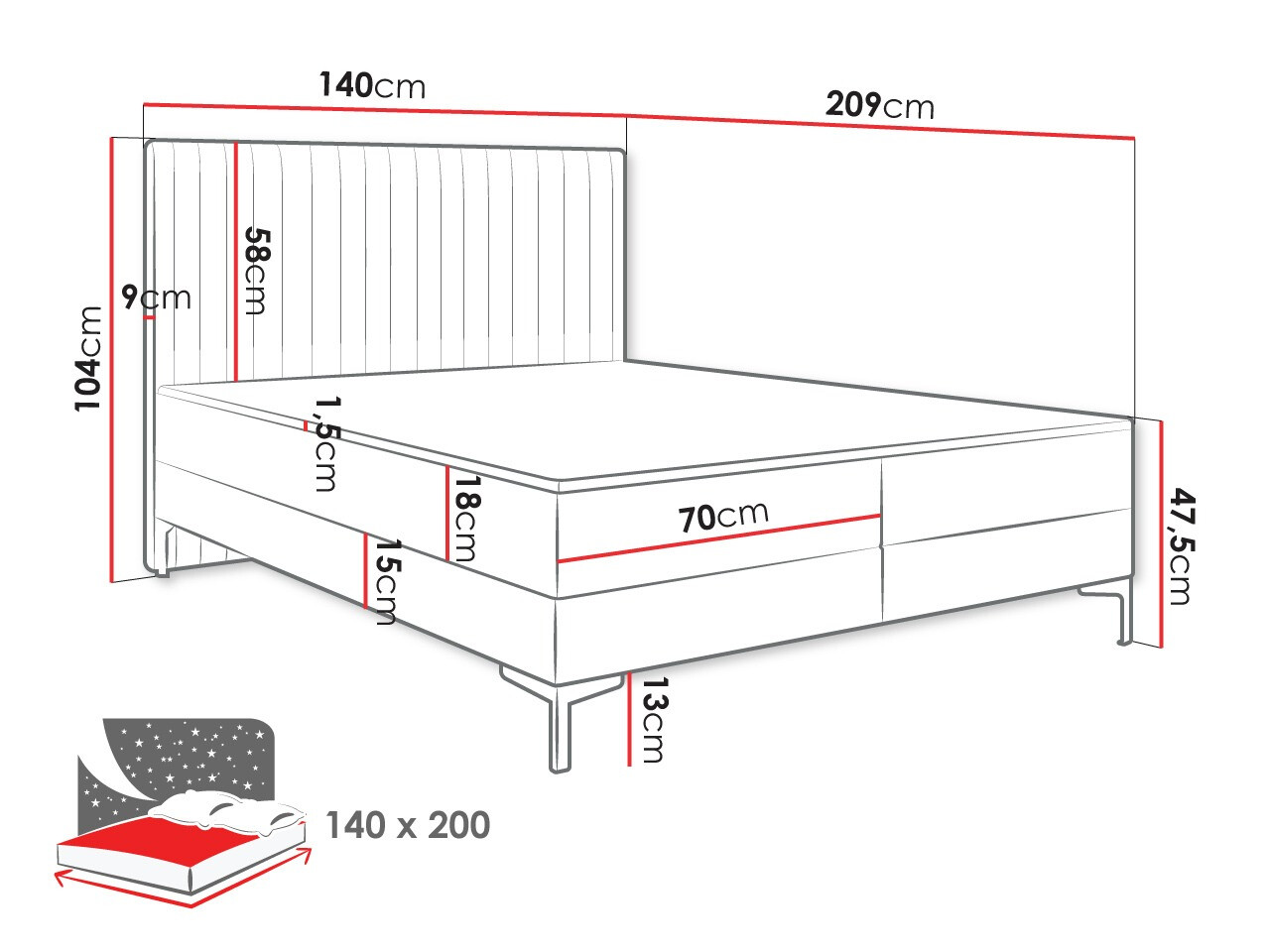 Boxspring Stamford 109 (Manila 02)