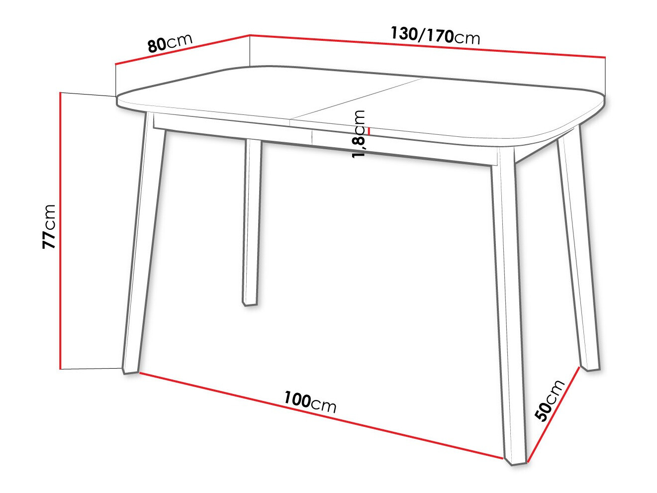Tafel Edmond 110 (Grijs marmer + Zwart)