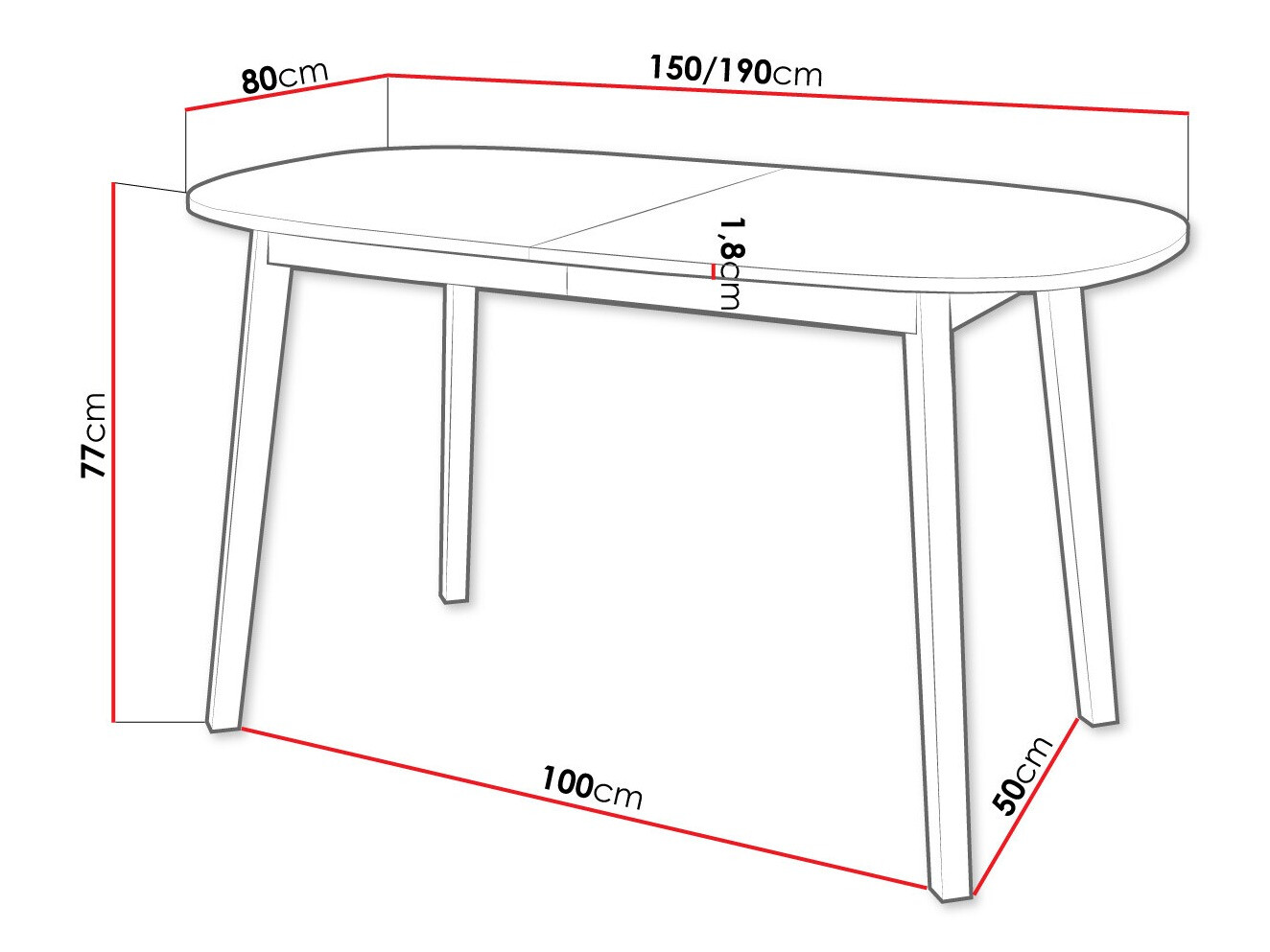 Tafel Edmond 114 (Ambachtelijke gouden eik + Zwart)