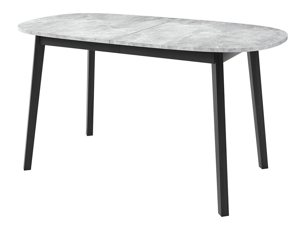 Tafel Edmond 114 (Grijs marmer + Zwart)